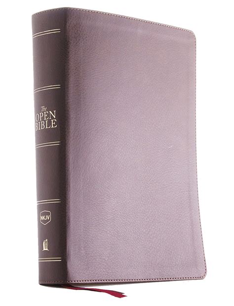 The NKJV Open Bible Leathersoft Brown Indexed Red Letter Edition Comfort Print Complete Reference System Reader