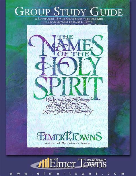 The Names of the Holy Spirit Group Study Guide PDF