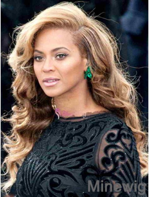 The New Design Long Wavy Brown Without Bangs Beyonce Inspired Wigs