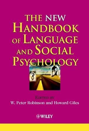 The New Handbook of Language and Social Psychology Kindle Editon