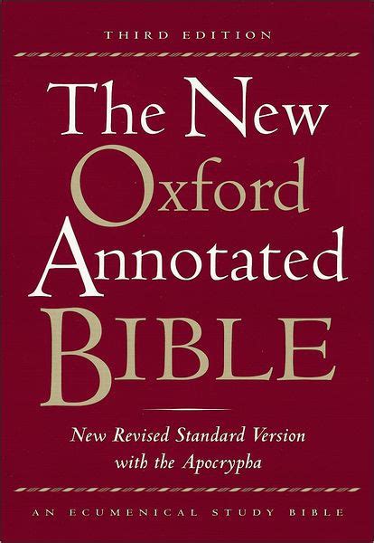 The New Oxford Annotated Bible with the Apocrypha Third Edition New Revised Standard Version PDF