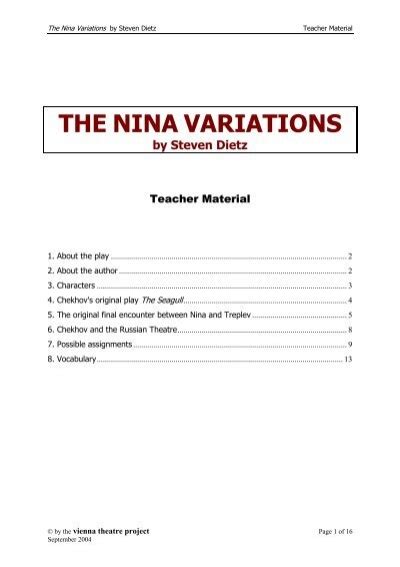 The Nina Variations - Acting Edition Ebook Doc