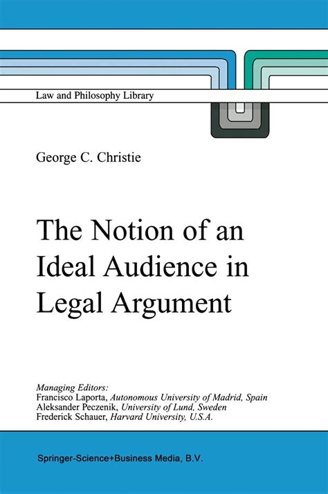 The Notion of an Ideal Audience in Legal Argument 1st Edition Kindle Editon