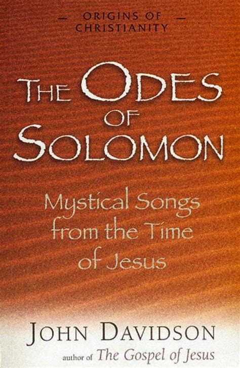 The Odes of Solomon Mystical Songs from the Time of Jesus Origins of Christianity Reader