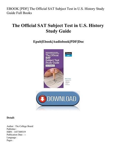 The Official SAT Subject Test in US History Study Guide Doc