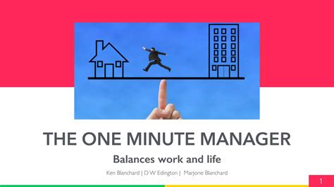 The One Minute Manager Balances Work and Life Kindle Editon