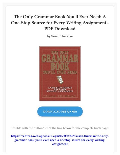 The Only Grammar Book Youll Ever Need: A One-Stop Source for Ev Ebook PDF