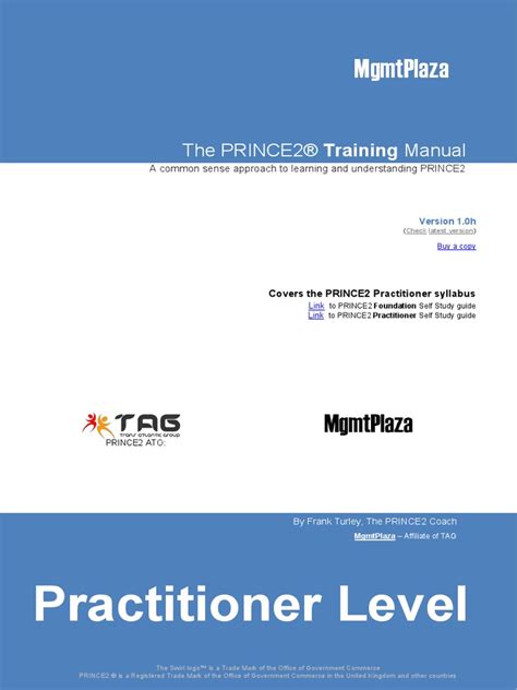 The PRINCE2 Training Manual pdf Doc