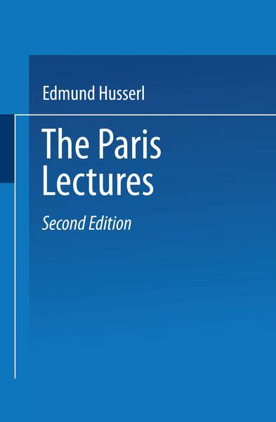 The Paris Lectures 1st Edition Reader