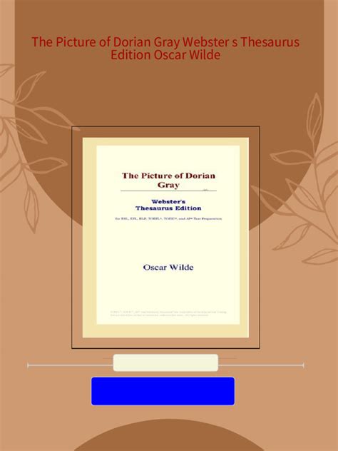 The Picture of Dorian Gray Webster s Albanian Thesaurus Edition Epub