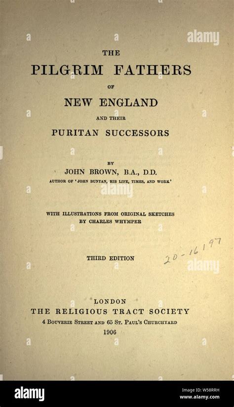 The Pilgrim fathers of New England and their Puritan successors