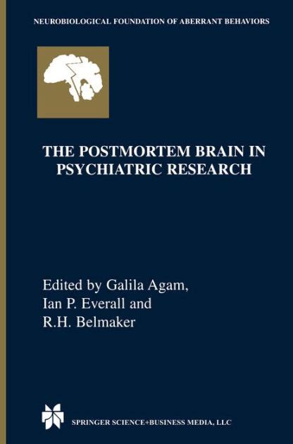 The Postmortem Brain in Psychiatric Research 1st Edition PDF