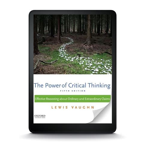 The Power Of Critical Thinking Lewis Vaughn Answer Key Kindle Editon