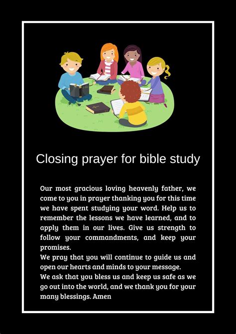 The Power of Closing Prayers for Bible Study: A Comprehensive Guide