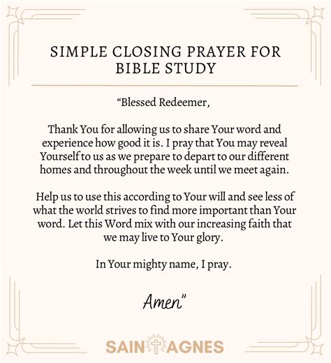 The Power of Concluding Prayer after Bible Study