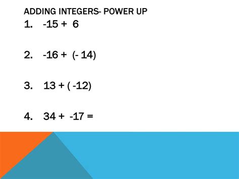 The Power of Integers Calc