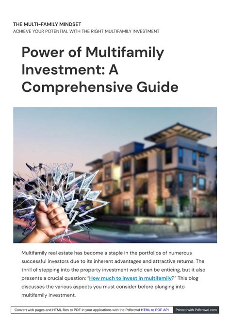 The Power of Multifamily Investing