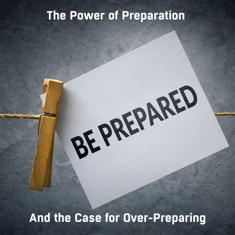 The Power of Preparation: Why it Matters