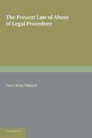 The Present Law of Abuse of Legal Procedure Reader