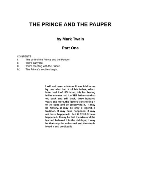 The Prince and the Pauper Part 1 Kindle Editon