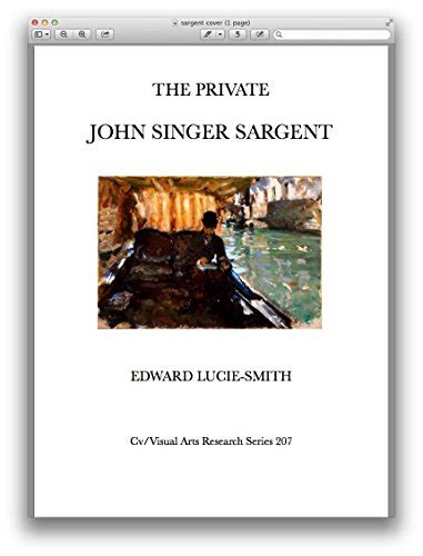 The Private John Singer Sargent CV Visual Arts Research