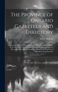 The Province of Ontario Gazetteer and Directory Ebook Reader