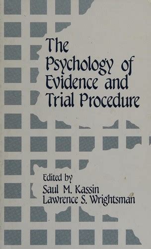The Psychology of Evidence and Trial Procedure PDF