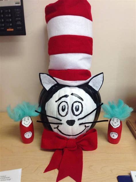 The Purrfect Halloween Accessory: A Cat in the Hat Pumpkin