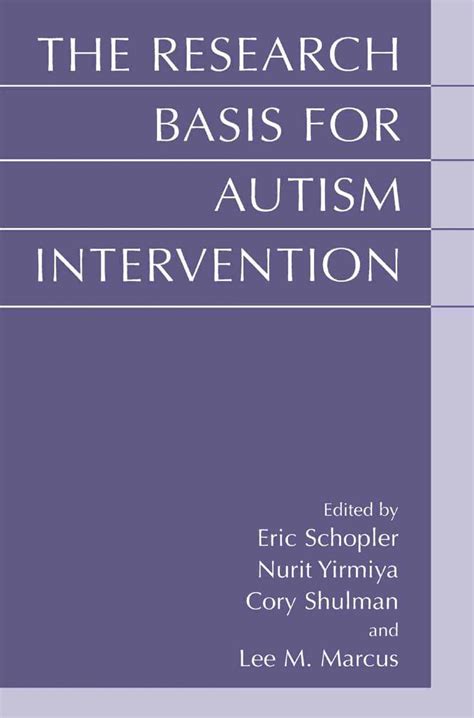 The Research Basis for Autism Intervention 1st Edition PDF