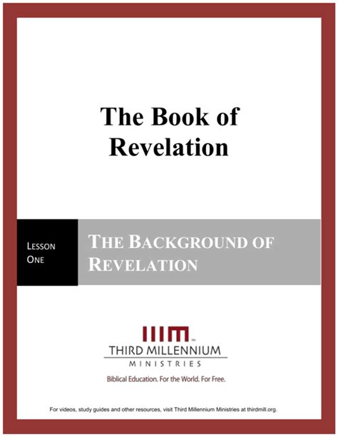 The Revelation of Jesus Christ - Third Millennium Ministries PDF Book PDF