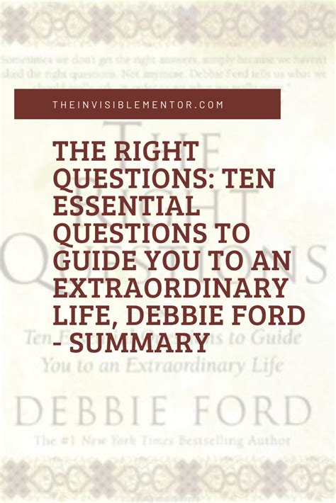 The Right Questions Ten Essential Questions To Guide You To An Extraordinary Life Doc