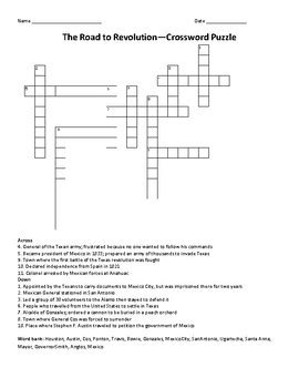 The Road To Revolution Crossword Puzzle Answers Doc