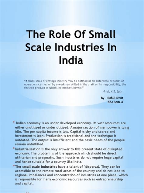 The Role Of Small Scale Industry In PDF Kindle Editon