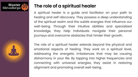 The Role of a Healer