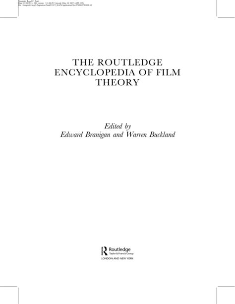 The Routledge Encyclopedia Of Film Theory Pdf Ebook Doc