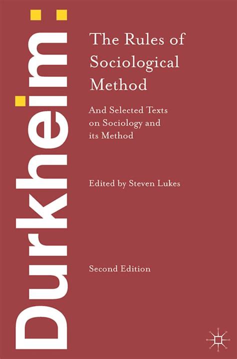 The Rules of Sociological Method And Selected Texts on Sociology and its Method Epub
