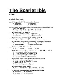 The Scarlet Ibis Questions And Answers Epub