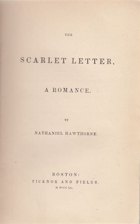 The Scarlet Letter A Romance Reader