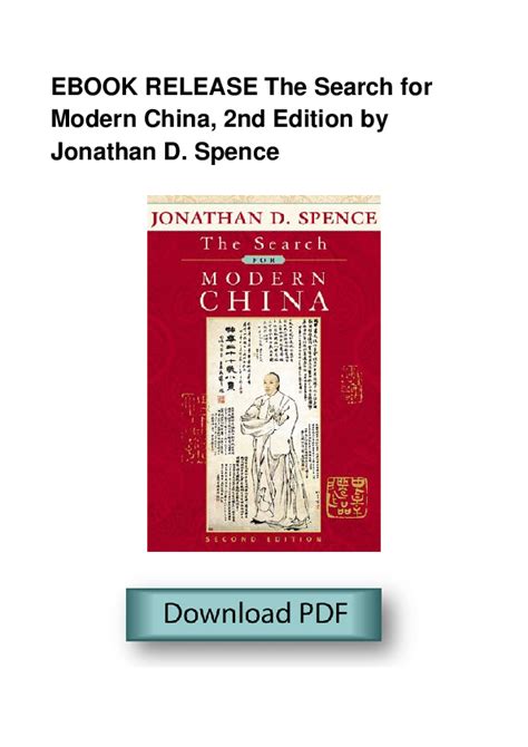 The Search for Modern China 2nd Edition PDF