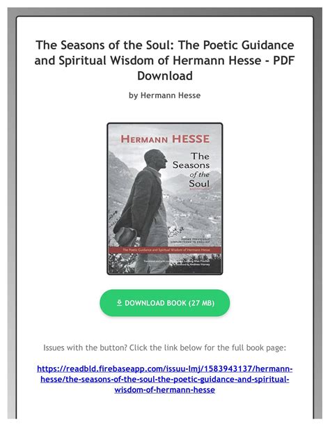 The Seasons of the Soul The Poetic Guidance and Spiritual Wisdom of Herman Hesse Epub