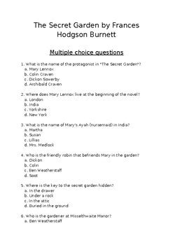 The Secret Garden Quiz Answers PDF