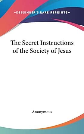 The Secret Instructions of the Society of Jesus Epub