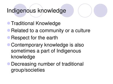 The Significance of Indigenous Knowledge