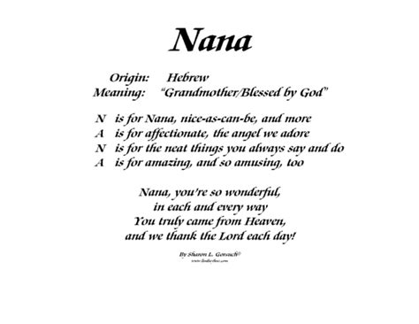 The Significance of Nana