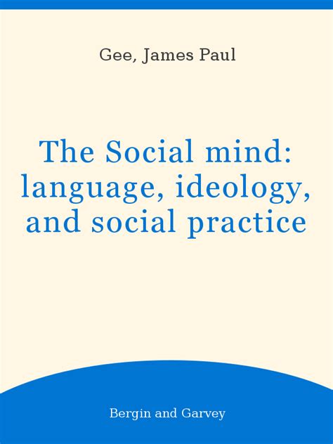 The Social Mind Language Ideology and Social Practice PDF