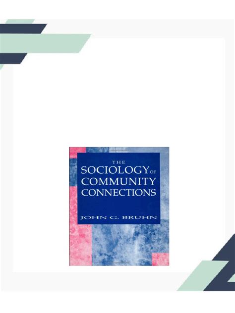 The Sociology of Community Connections 1st Edition Doc