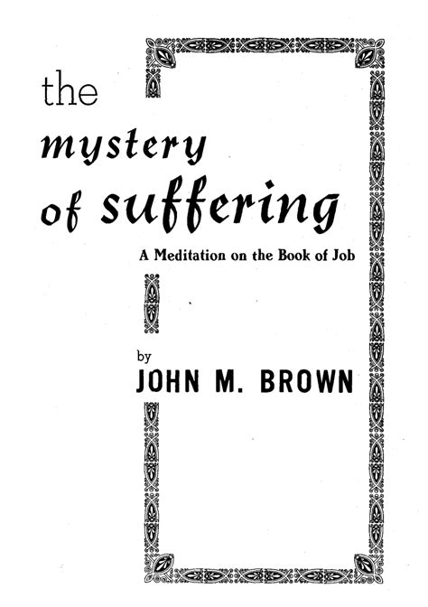 The Song of Suffering Meditations from the Book of Job Doc