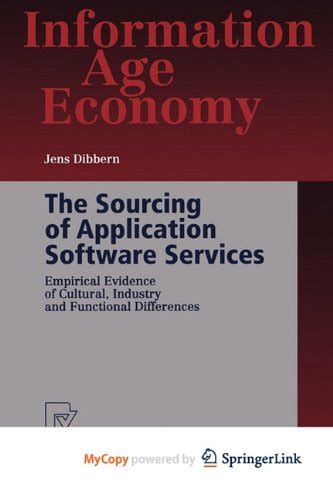The Sourcing of Application Software Services Empirical Evidence of Cultural PDF