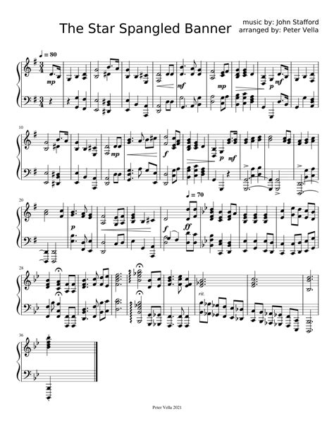 The Star-Spangled Banner for Piano Solo Reader