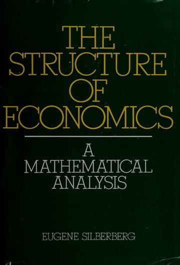 The Structure of Economics: A Mathematical Analysis Ebook Kindle Editon